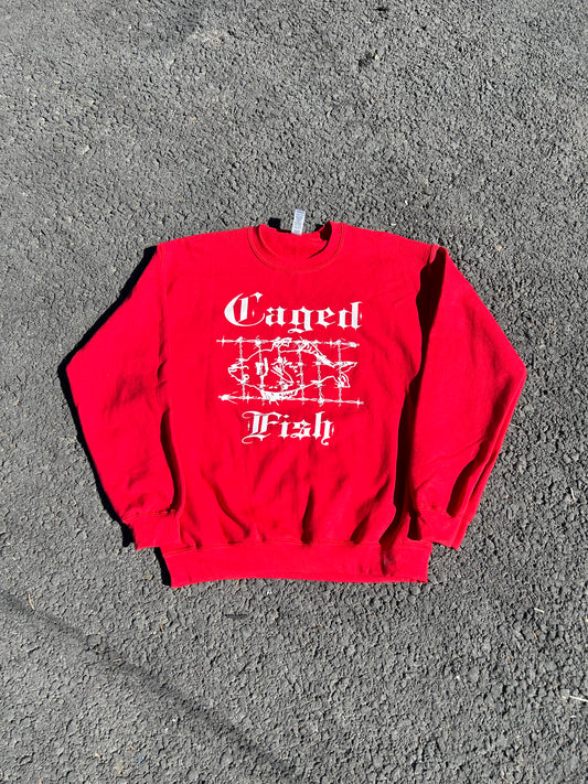 BARBED LOGO CREWNECK | RED